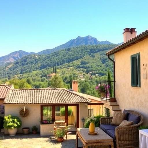 Maison de village typique à Aubagne, avec terrasse ensoleillée et vue sur le Garlaban